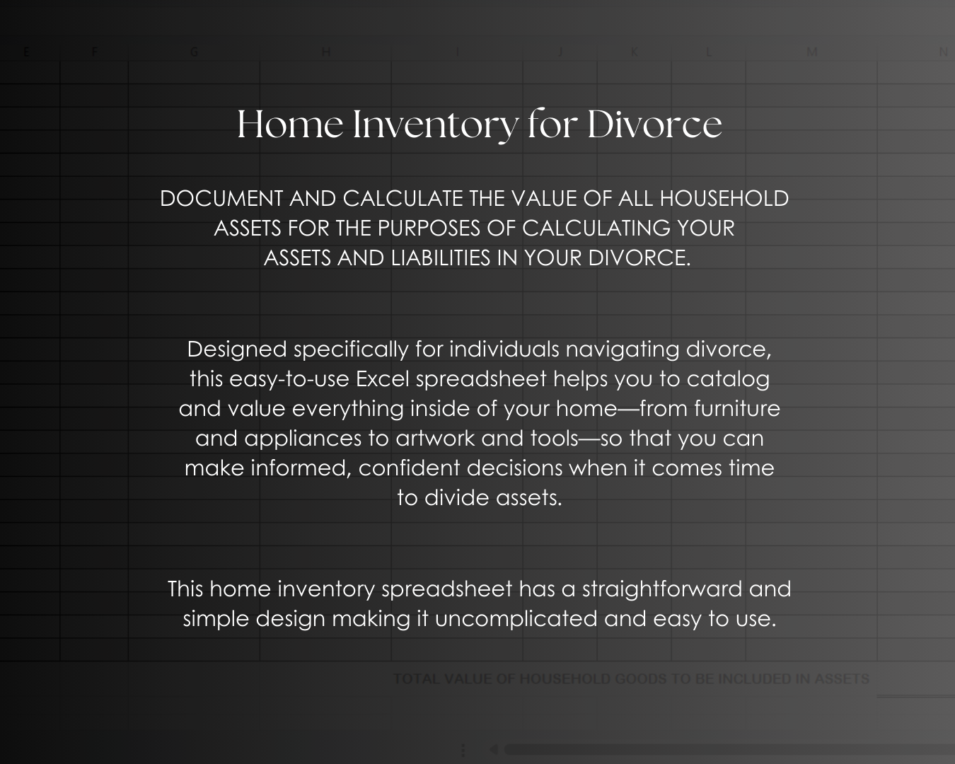 Home Inventory for Divorce