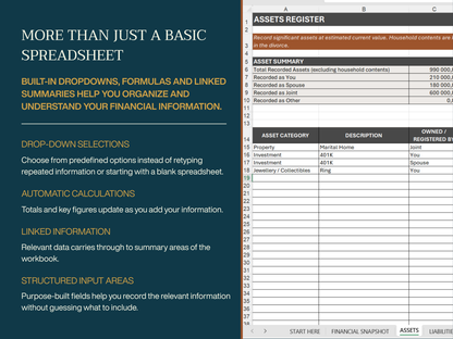 Divorce Finances Workbook