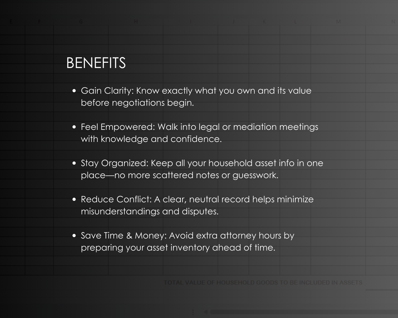 Home Inventory for Divorce