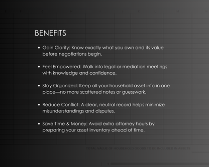 Home Inventory for Divorce