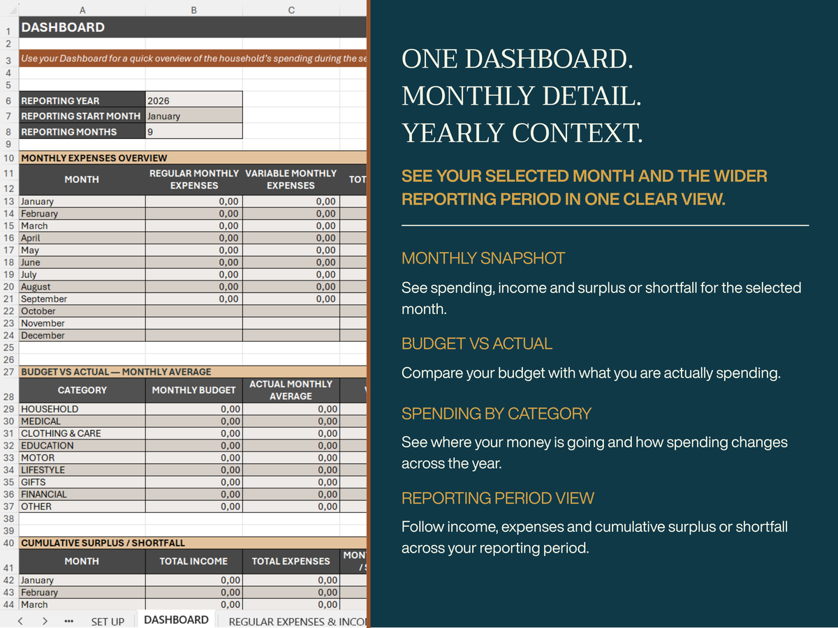 Household Finances Workbook