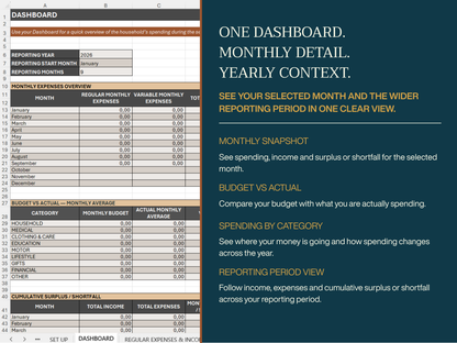 Household Finances Workbook