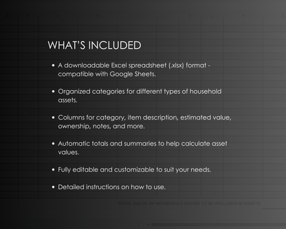 Home Inventory for Divorce