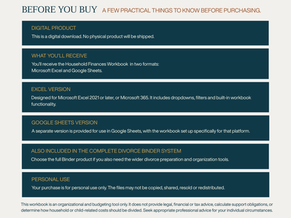 Household Finances Workbook